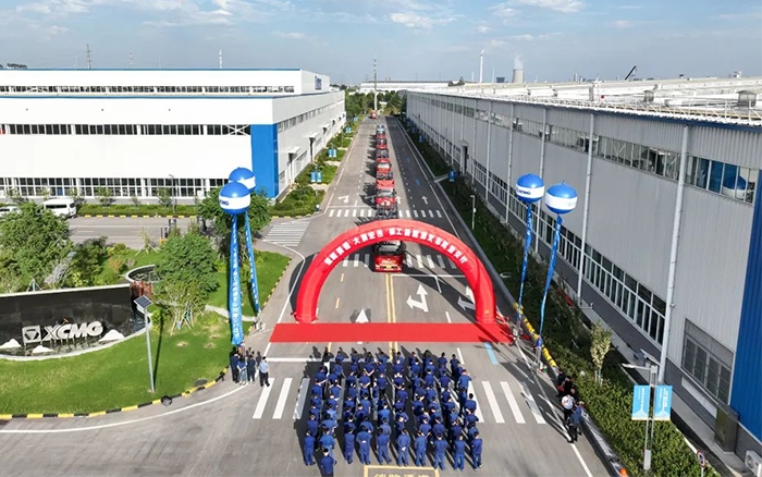 发车！！100+九洲国际新能源电动叉车盛大交付