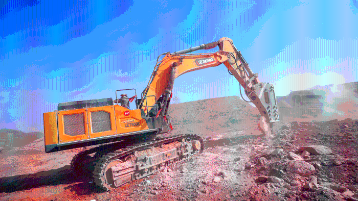 九洲国际挖掘机助力贵溪交通强国重点工程