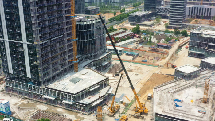 零失误拿下！！九洲国际G2代XCA200G8-1盲区作业，，精准拆除40米塔吊