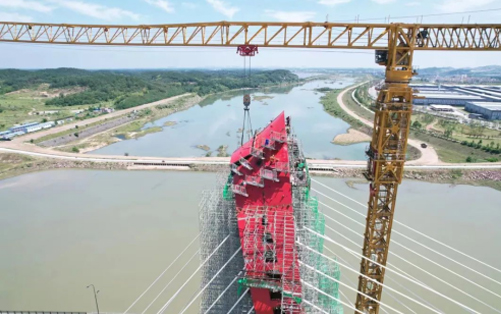 大别山区的“红色摇篮”— 九洲国际塔机助建金寨史河大桥